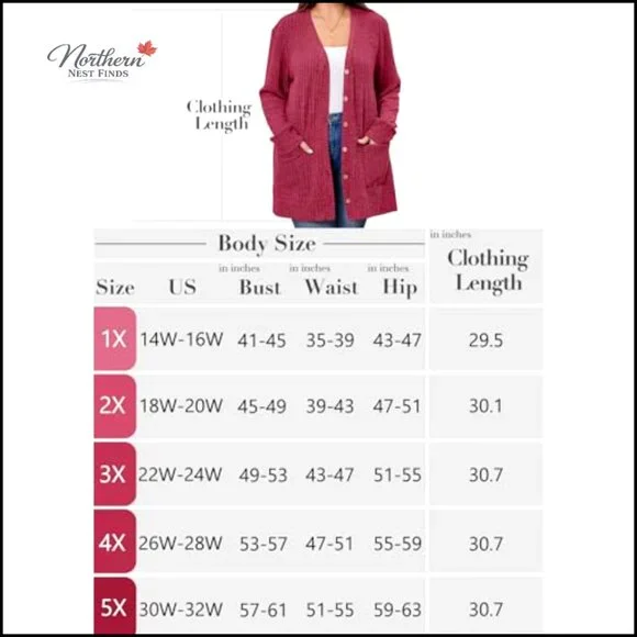 Plus Size Open Front Cardigan Sweater Lightweight Long Sleeve with Pockets - Picture 7 of 7